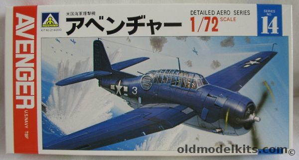 Aoshima 1/72 Grumman TBF Avenger Torpedo Bomber, 14 plastic model kit